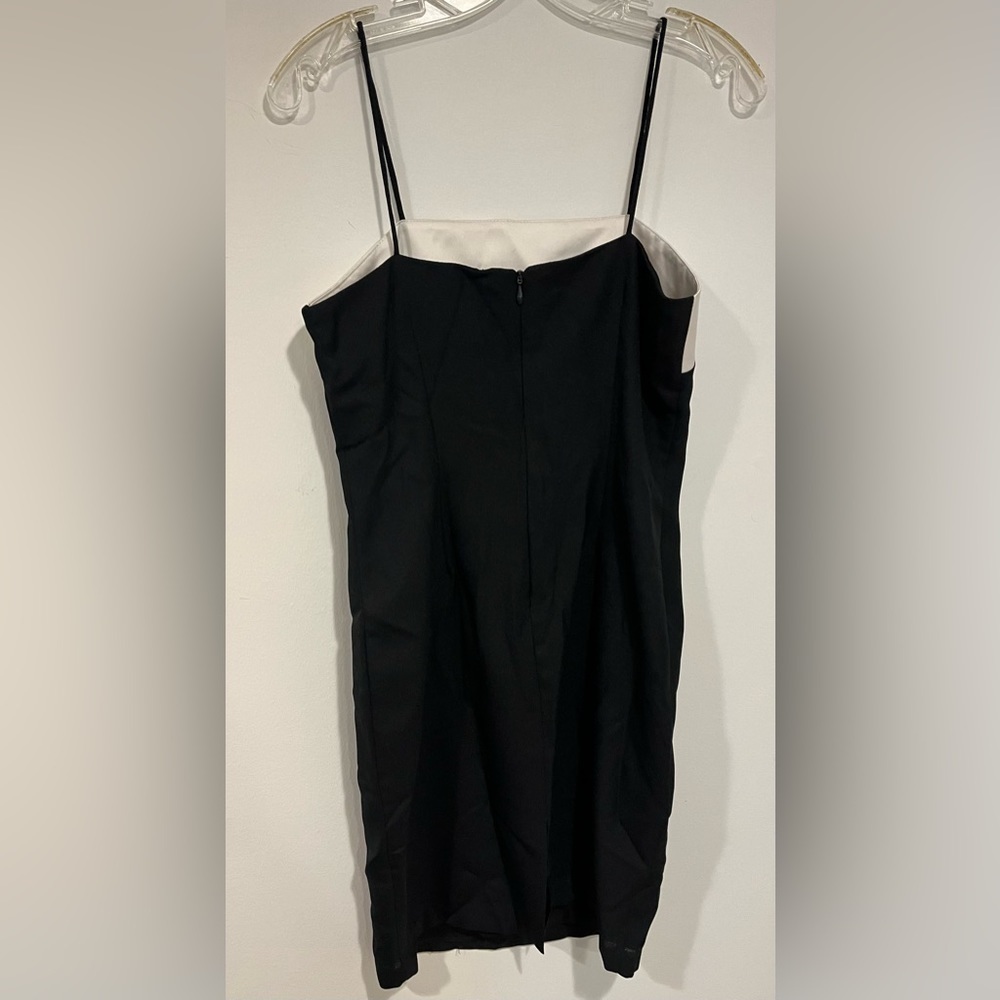 Sleek Vintage 80s 90s Black and White cocktail Dress size 6 - Picture 4 of 5